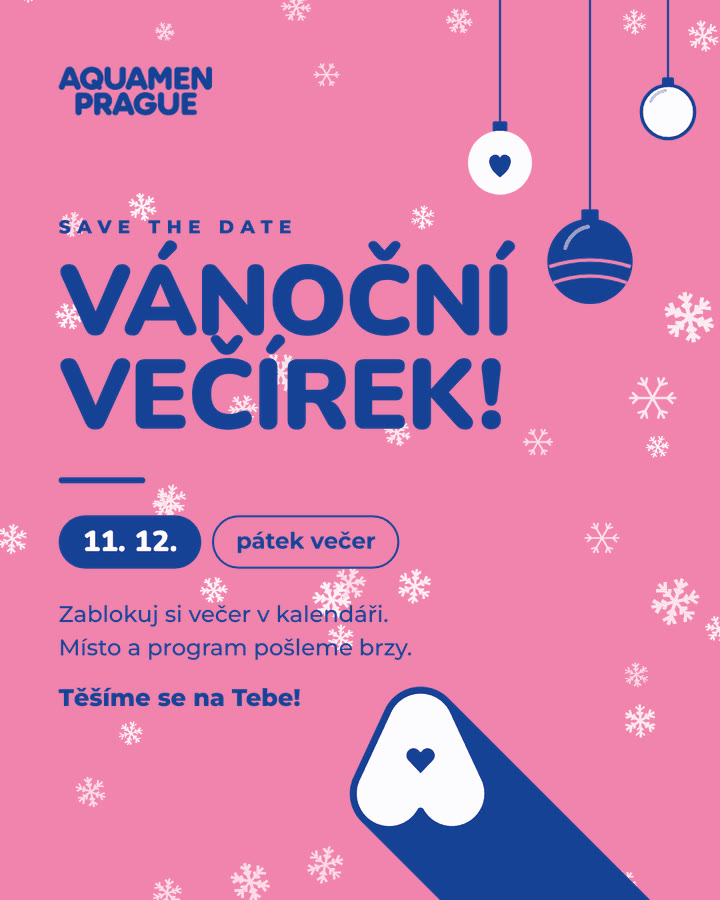 Leták: Vánoční večírek 11. 12., pátek večer
