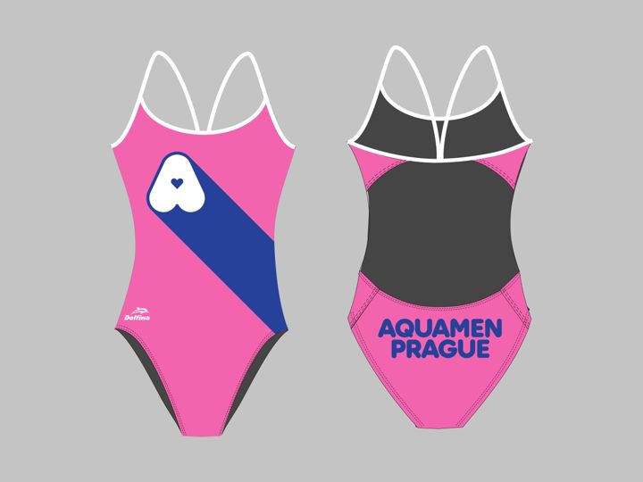 Týmové oblečení Aquamen Prague – dámské plavky
