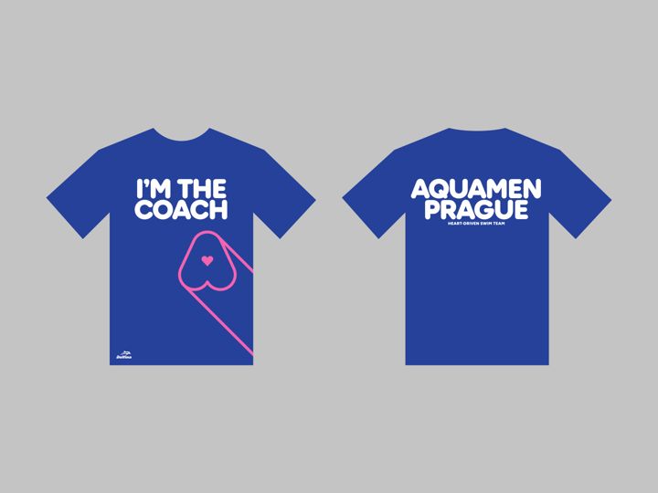 Týmové oblečení Aquamen Prague – tričko pro trenéry